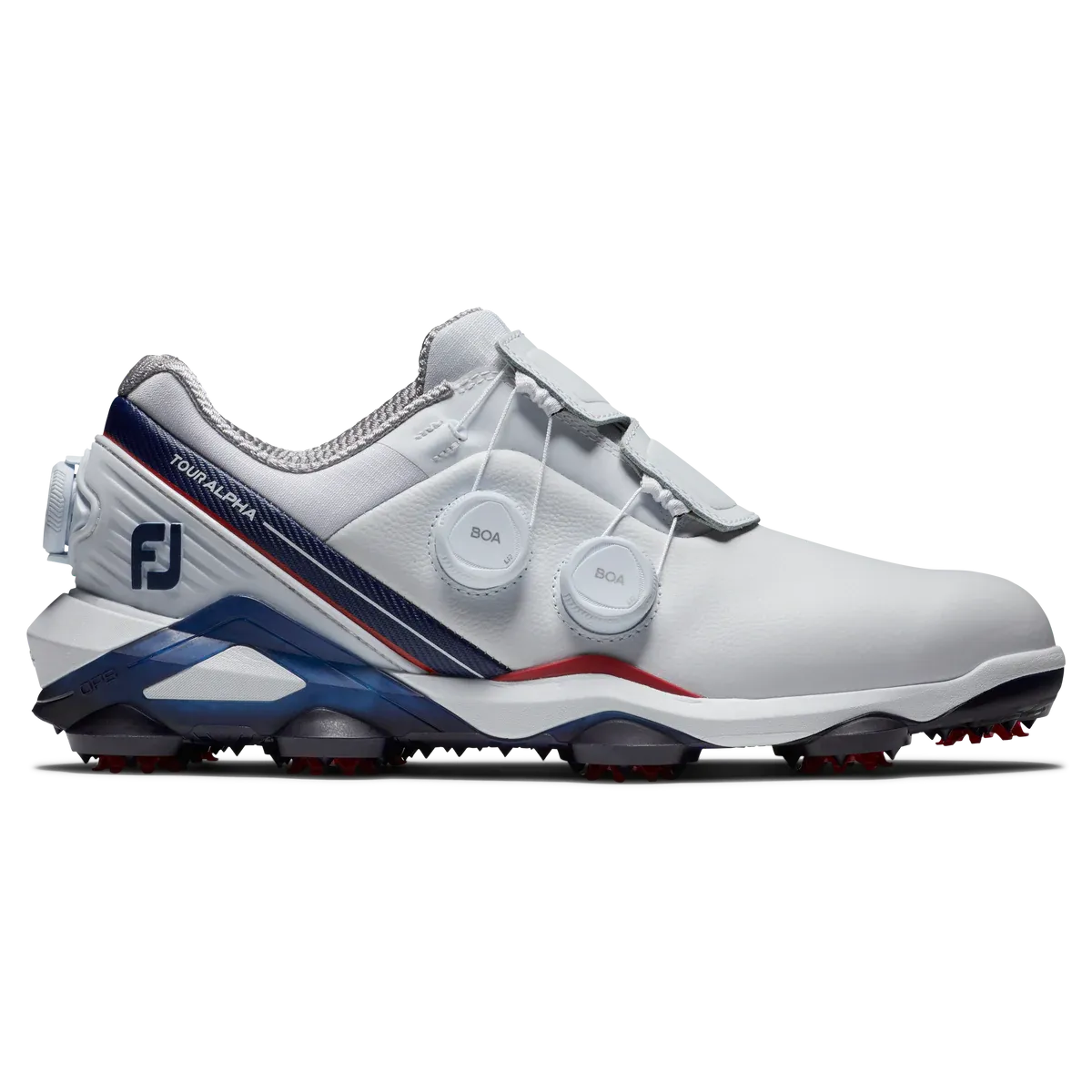 2024 FootJoy Men's Tour Alpha Triple BOA - White / Navy / Red