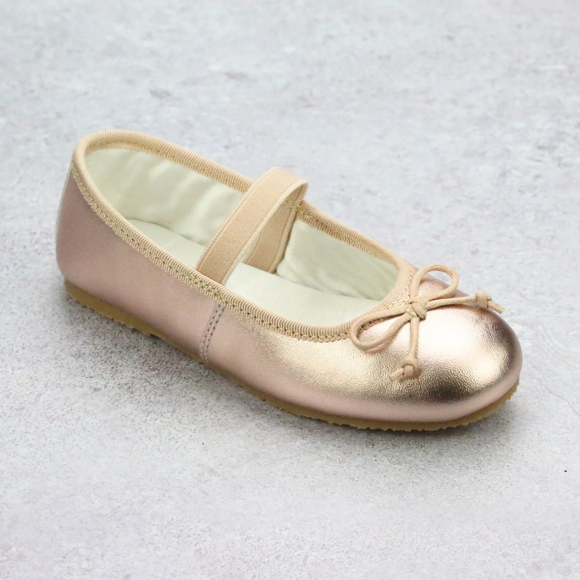 Alia Girls Classic Leather Ballet Flats