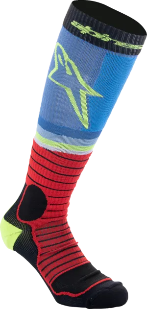 ALPINESTARS MX Pro Socks - Black/Red/Blue/Yellow - Large 4701524-1212-L