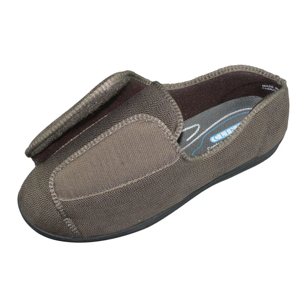 CLINIC Comfort System Men’s Clinic Slipper, Brown, 11