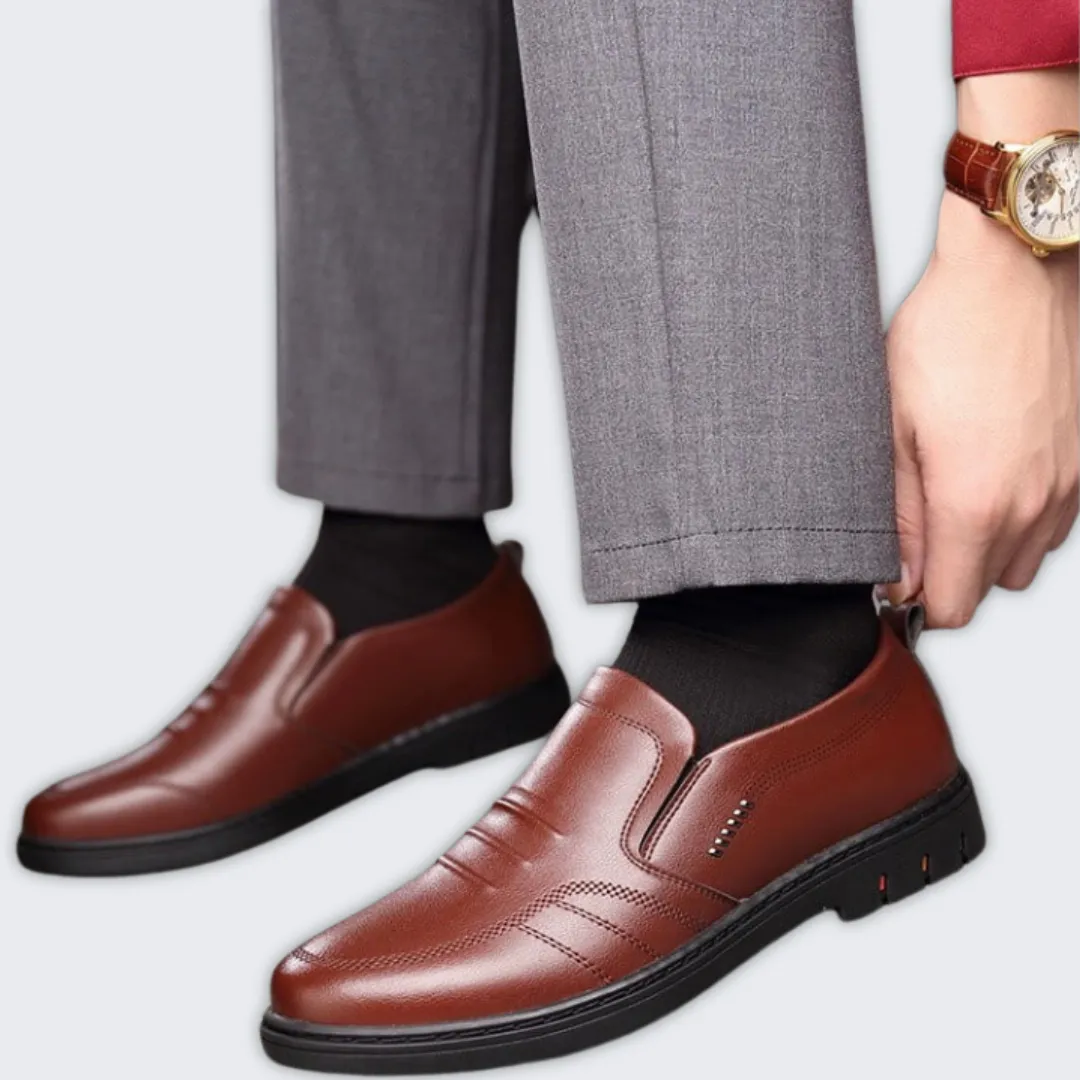 Elegant Leather Work Shoes for Men - Comfort & Style