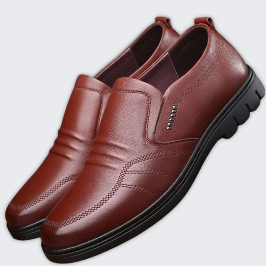 Elegant Leather Work Shoes for Men - Comfort & Style