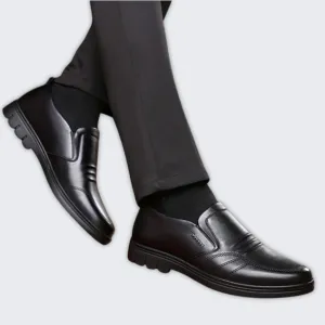 Elegant Leather Work Shoes for Men - Comfort & Style