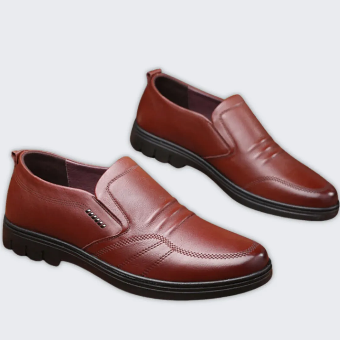 Elegant Leather Work Shoes for Men - Comfort & Style