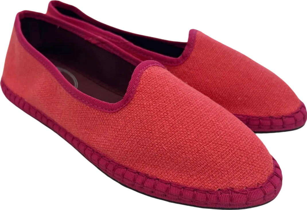 Fuchsia Red Hand Made Slippers EU 36 UK 3