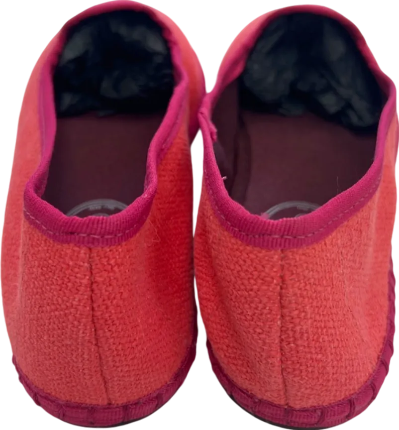 Fuchsia Red Hand Made Slippers EU 36 UK 3