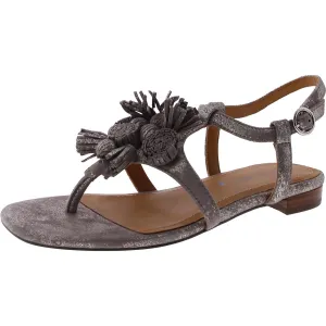 Johnston & Murphy Womens Suede Adjustable Thong Sandals