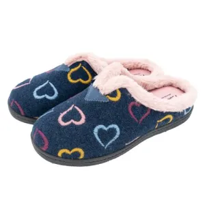 Ladies Navy Slipper Mule Plumaflex Memory Foam R12023 Marino