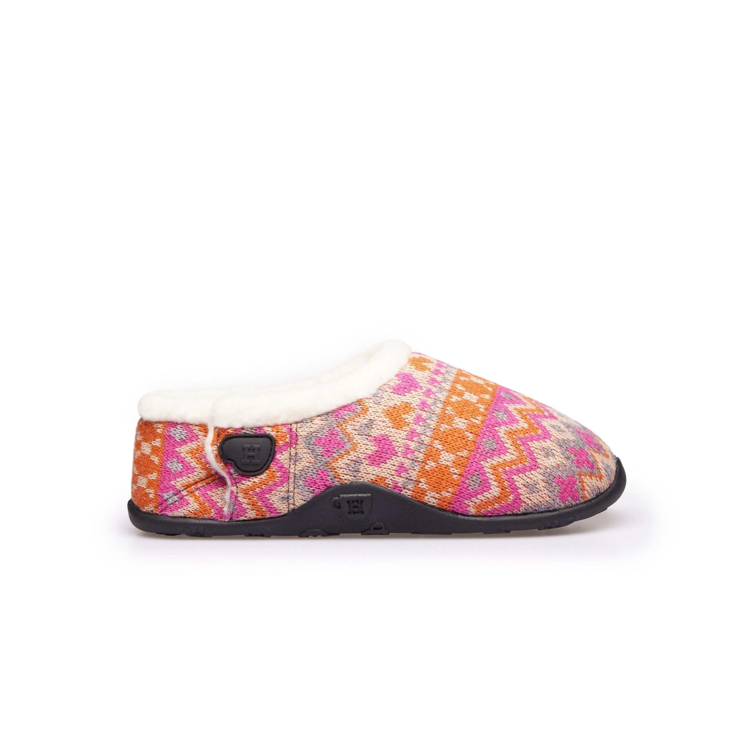 Layla Kids - Orange Pink Knit Nordic Slippers