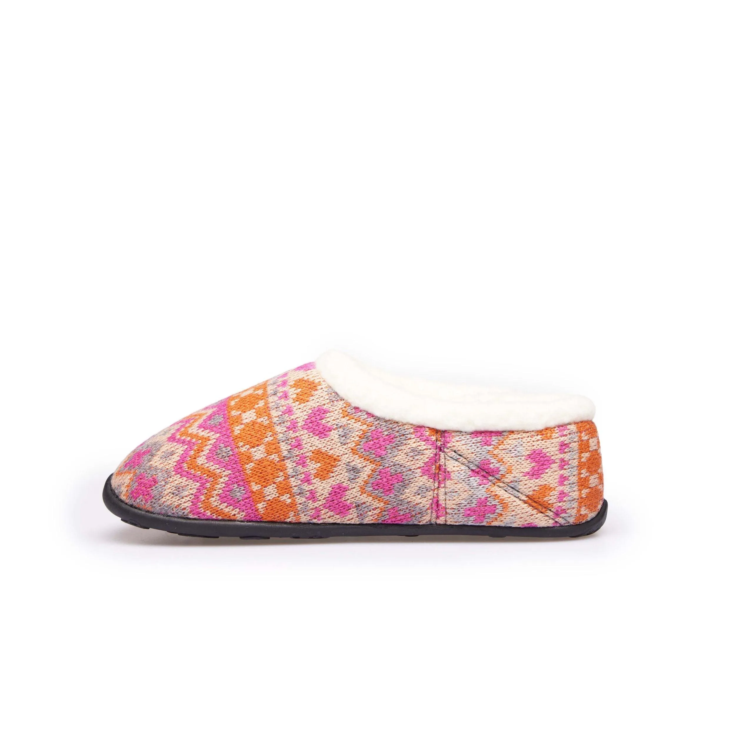 Layla Kids - Orange Pink Knit Nordic Slippers