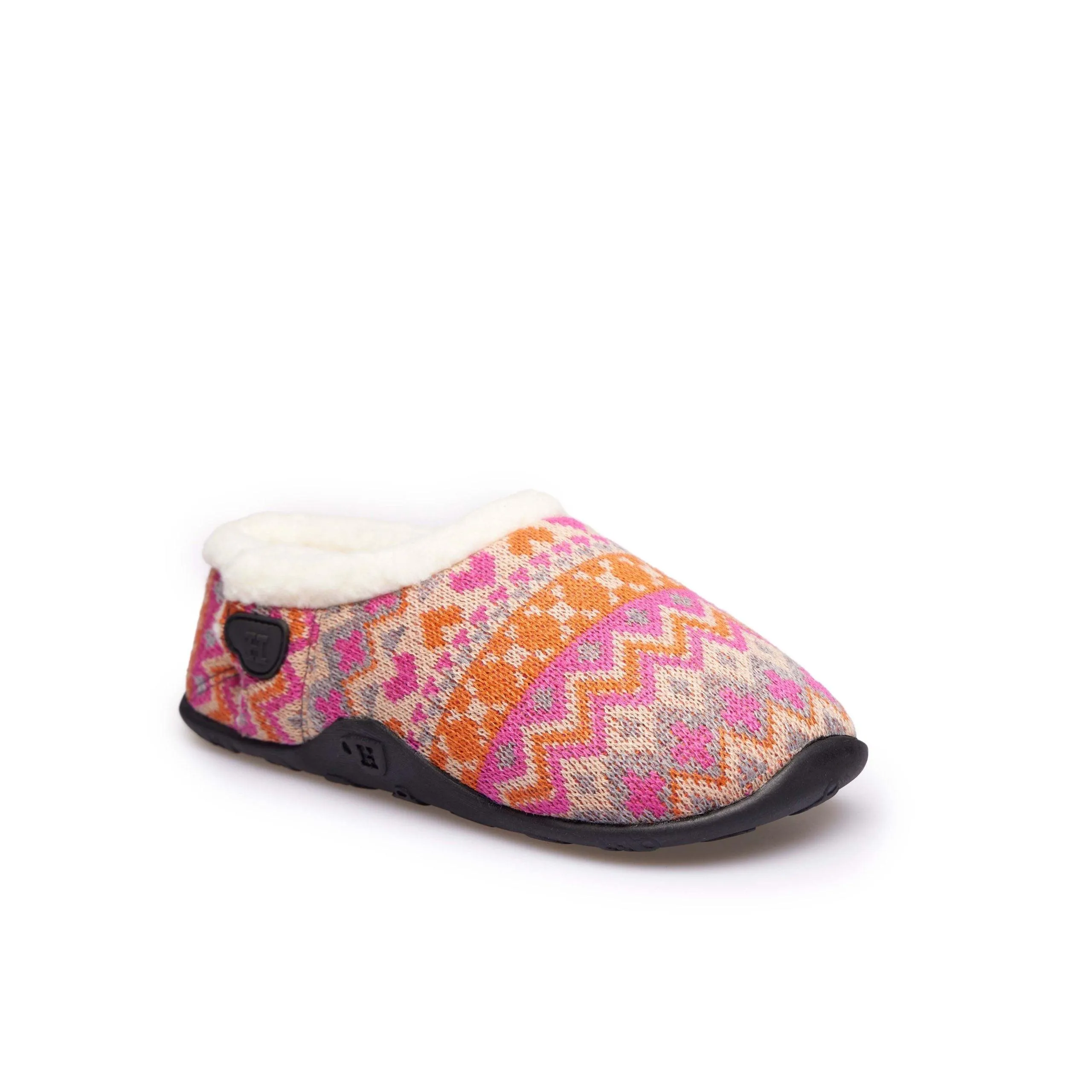 Layla Kids - Orange Pink Knit Nordic Slippers