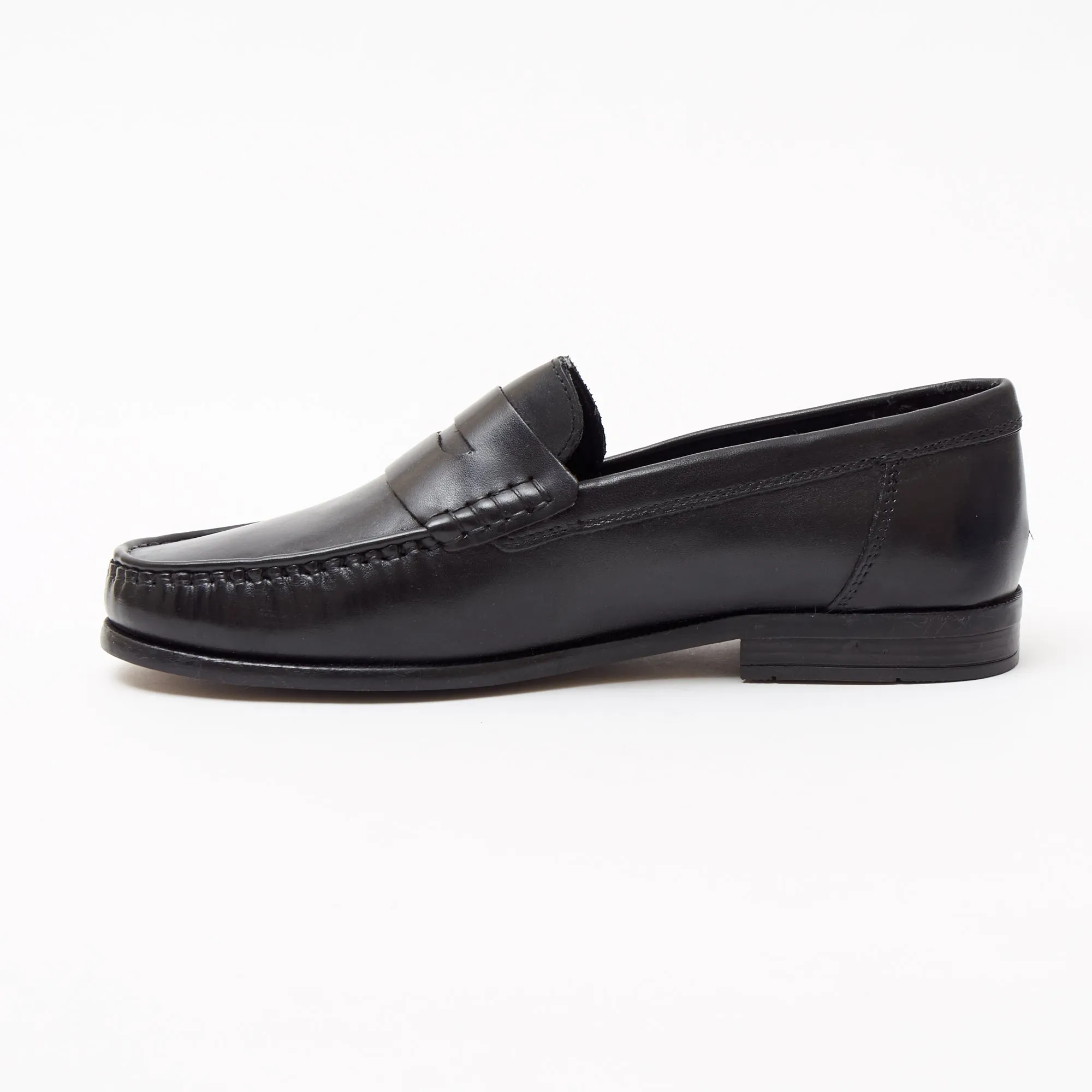 Mens Leather Casual Shoes - 2812_Black Buff