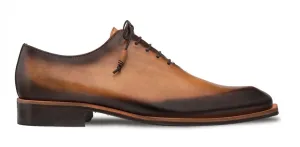 Mezlan Asymmetrical Lace-Up Oxford Cognac