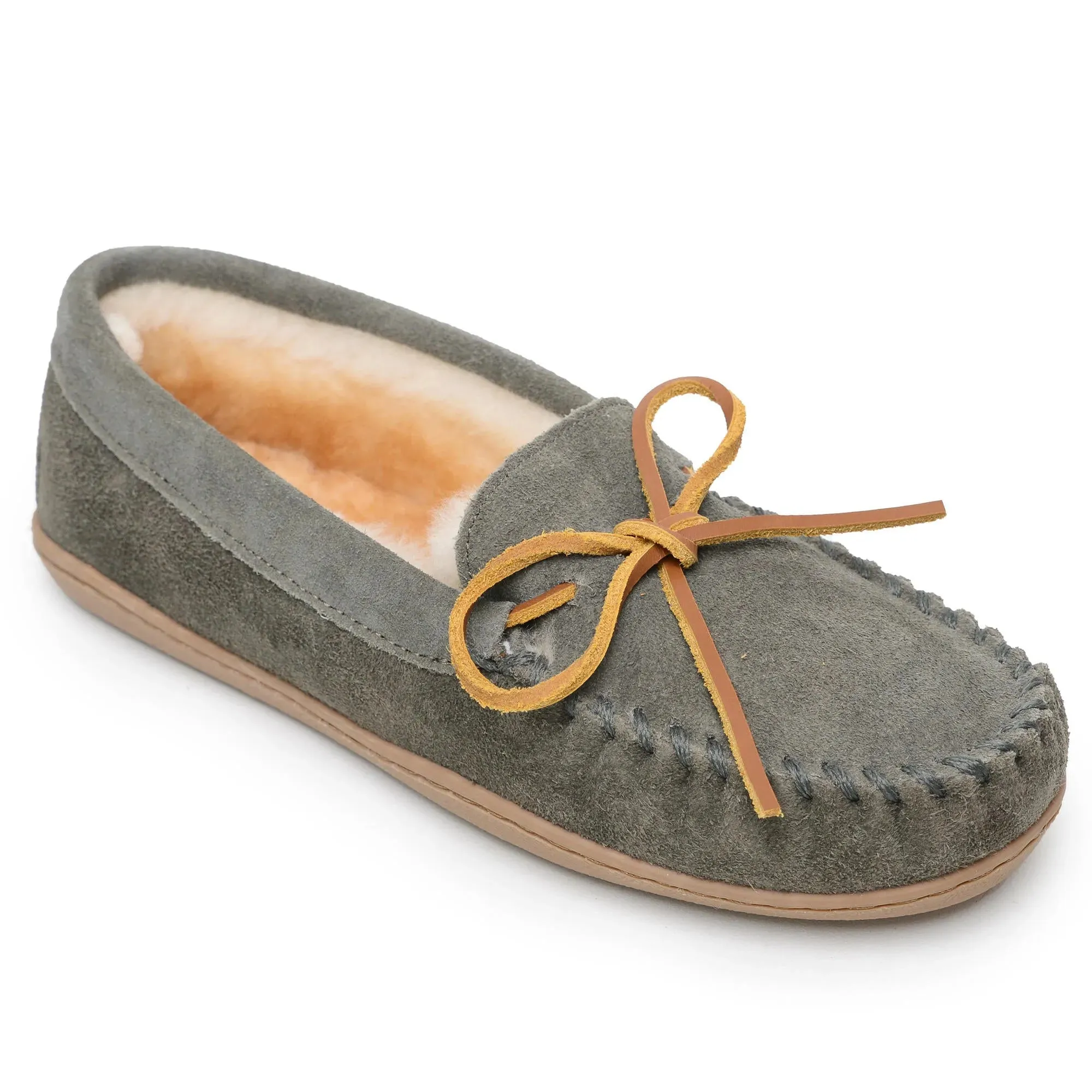 Minnetonka Sheepskin Hardsole Moc - Womens Slippers