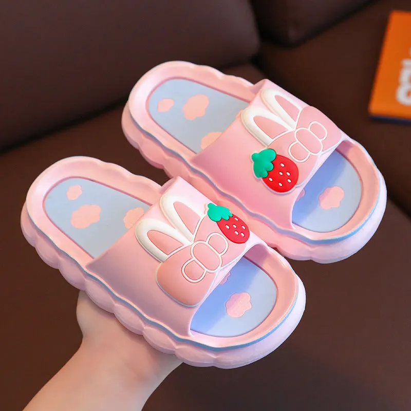 Parent-child bow children's slippers summer girls' slippers boys cartoon home girls cute non-slip slippers