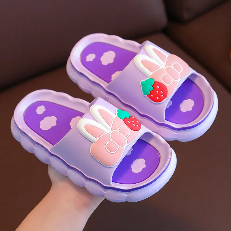 Parent-child bow children's slippers summer girls' slippers boys cartoon home girls cute non-slip slippers