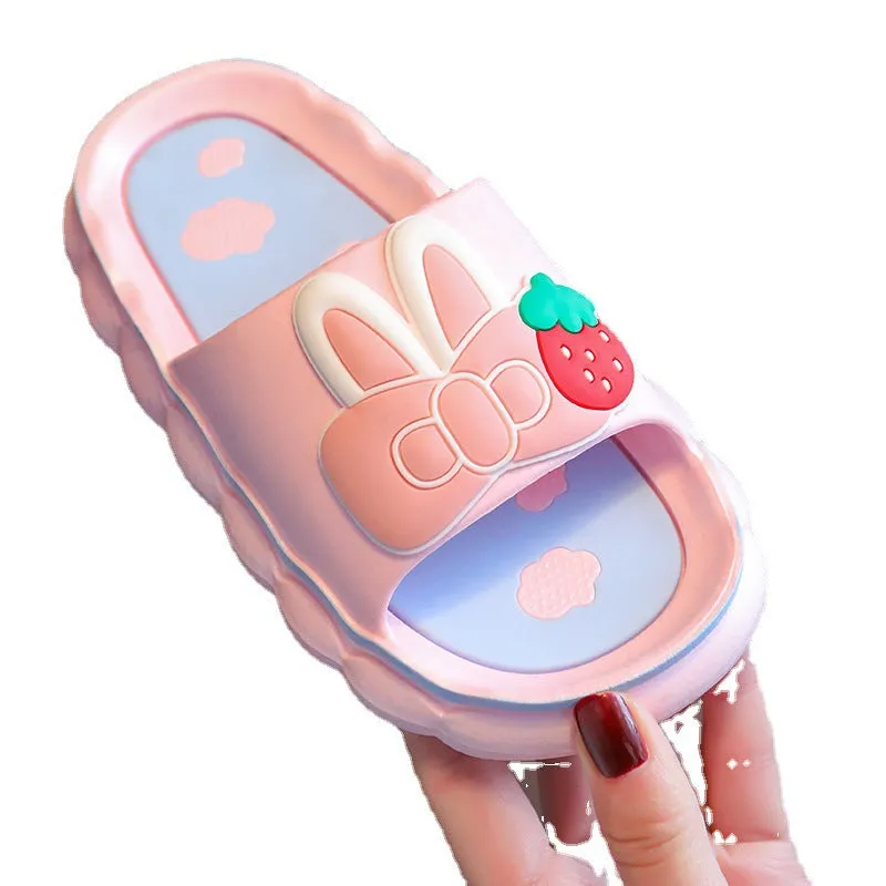 Parent-child bow children's slippers summer girls' slippers boys cartoon home girls cute non-slip slippers