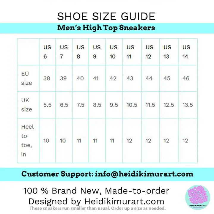 Pine Green Men's High Tops, Best Solid Dark Green Color Men's Classic Sneakers Tennis Running Shoes