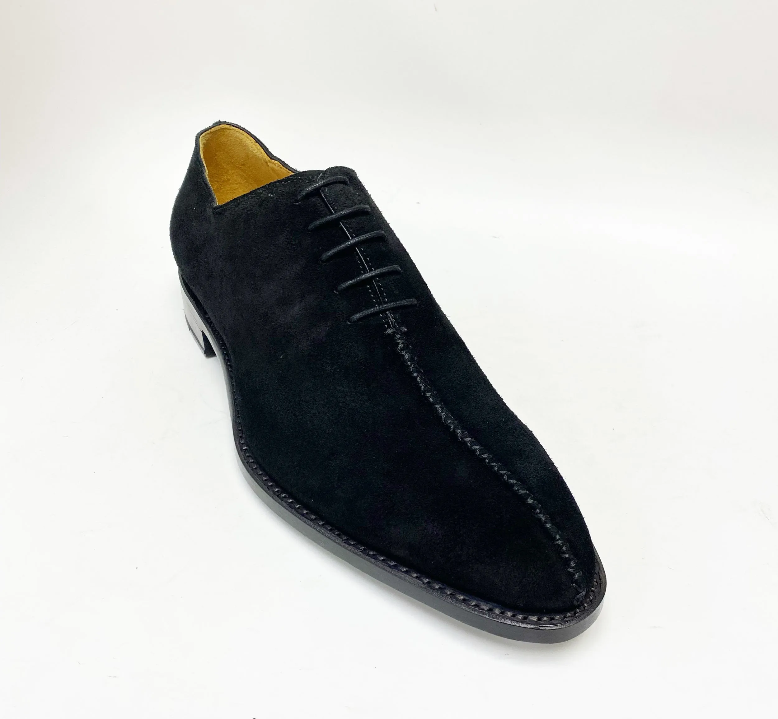 "Derrick" Suede Lace-Up Oxford Black