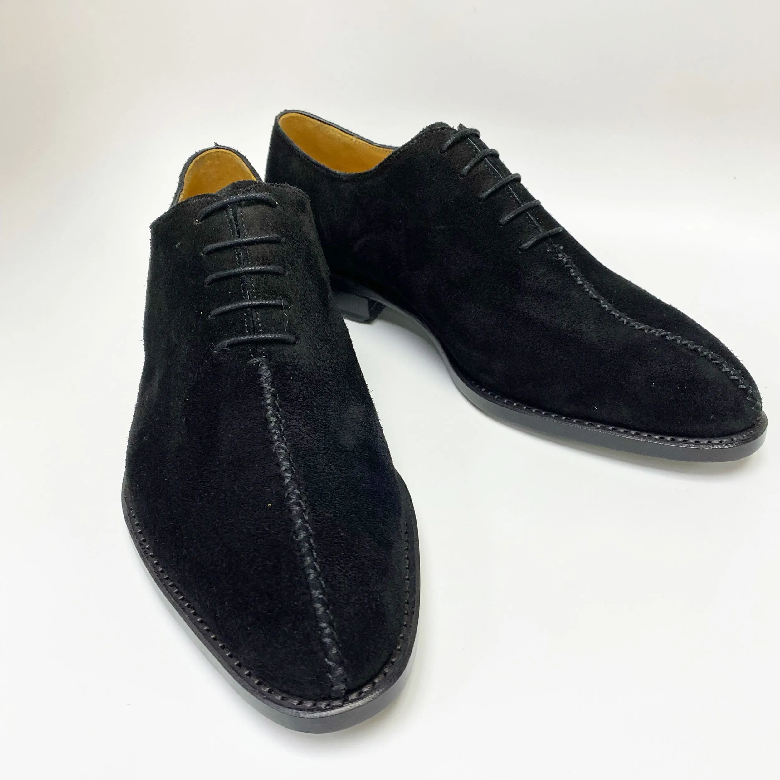 "Derrick" Suede Lace-Up Oxford Black