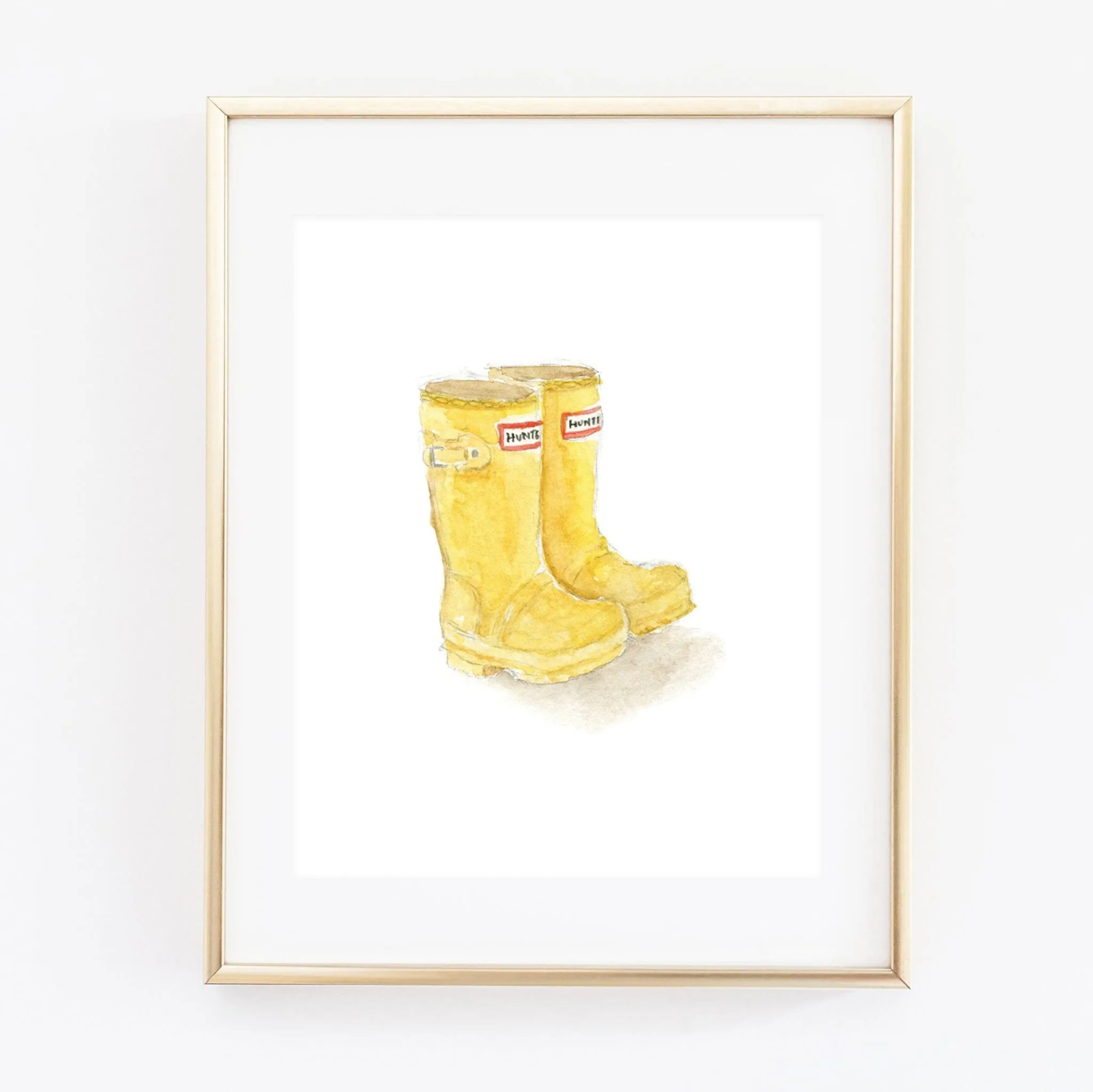 rainboots art print