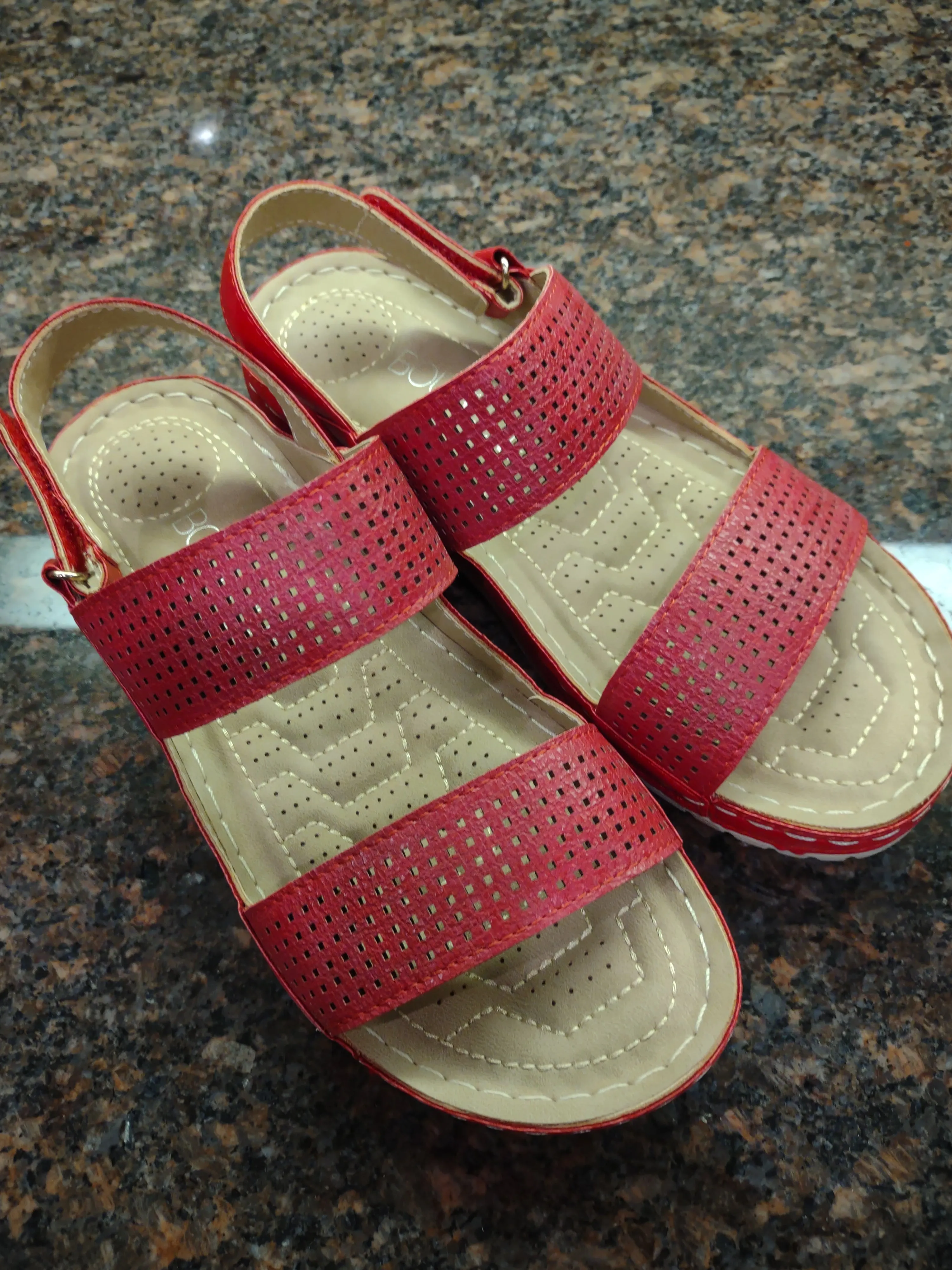 Red Double Strap Sandals | Boutique by Corkys | Calla