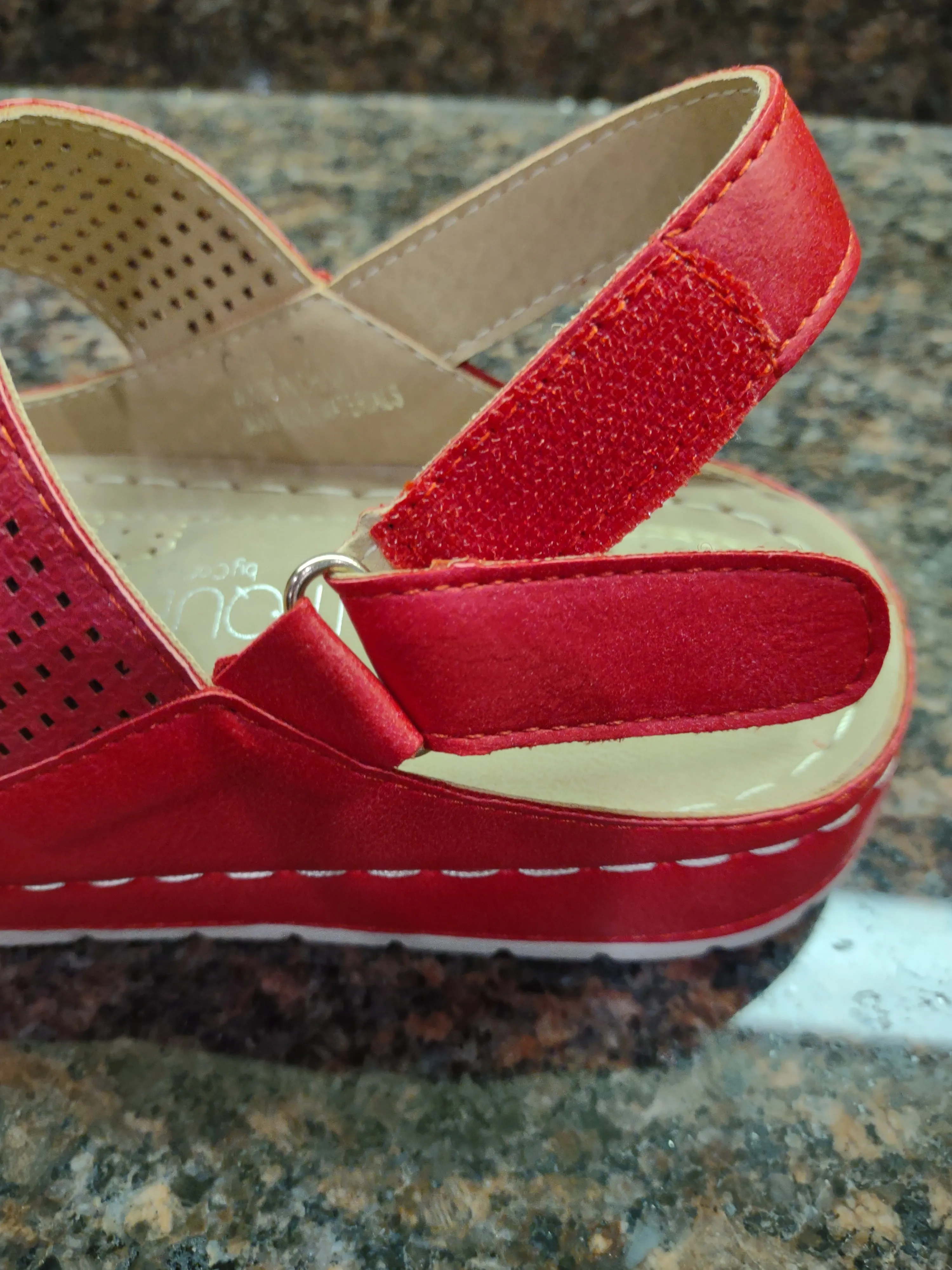 Red Double Strap Sandals | Boutique by Corkys | Calla