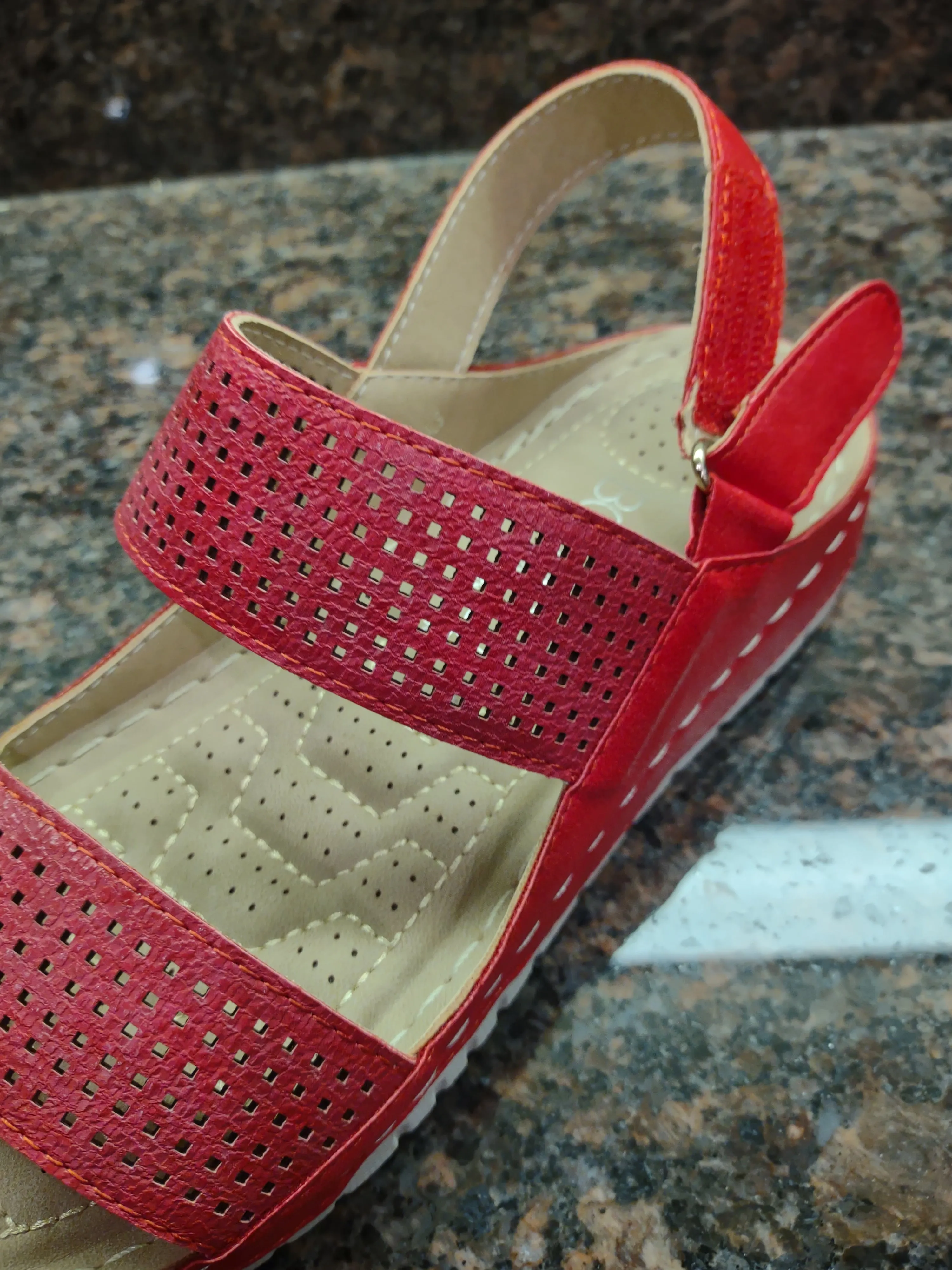 Red Double Strap Sandals | Boutique by Corkys | Calla