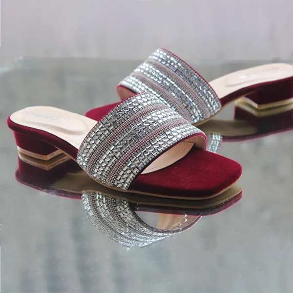 Red Heel Slippers for women