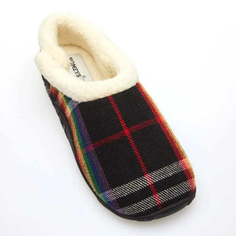 Rosa - Rainbow Check Women's Slippers