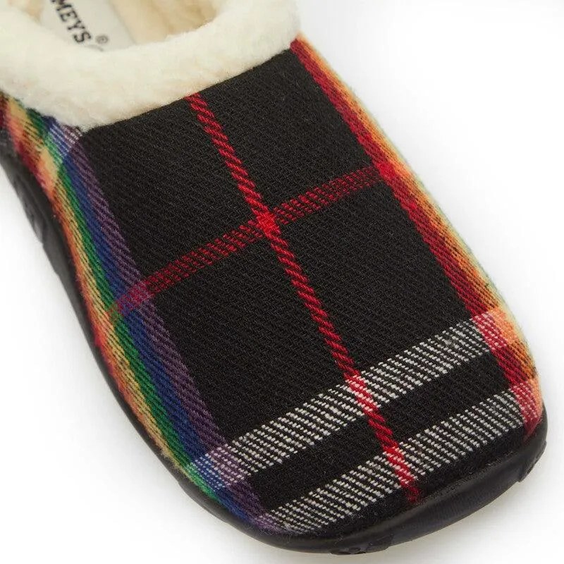 Rosa - Rainbow Check Women's Slippers