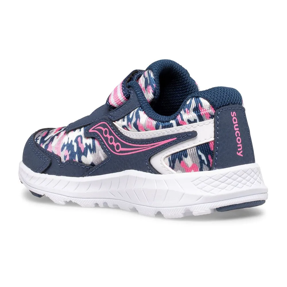 Saucony Navy/Pink Camo Ride 10 Jr Toddler Sneaker