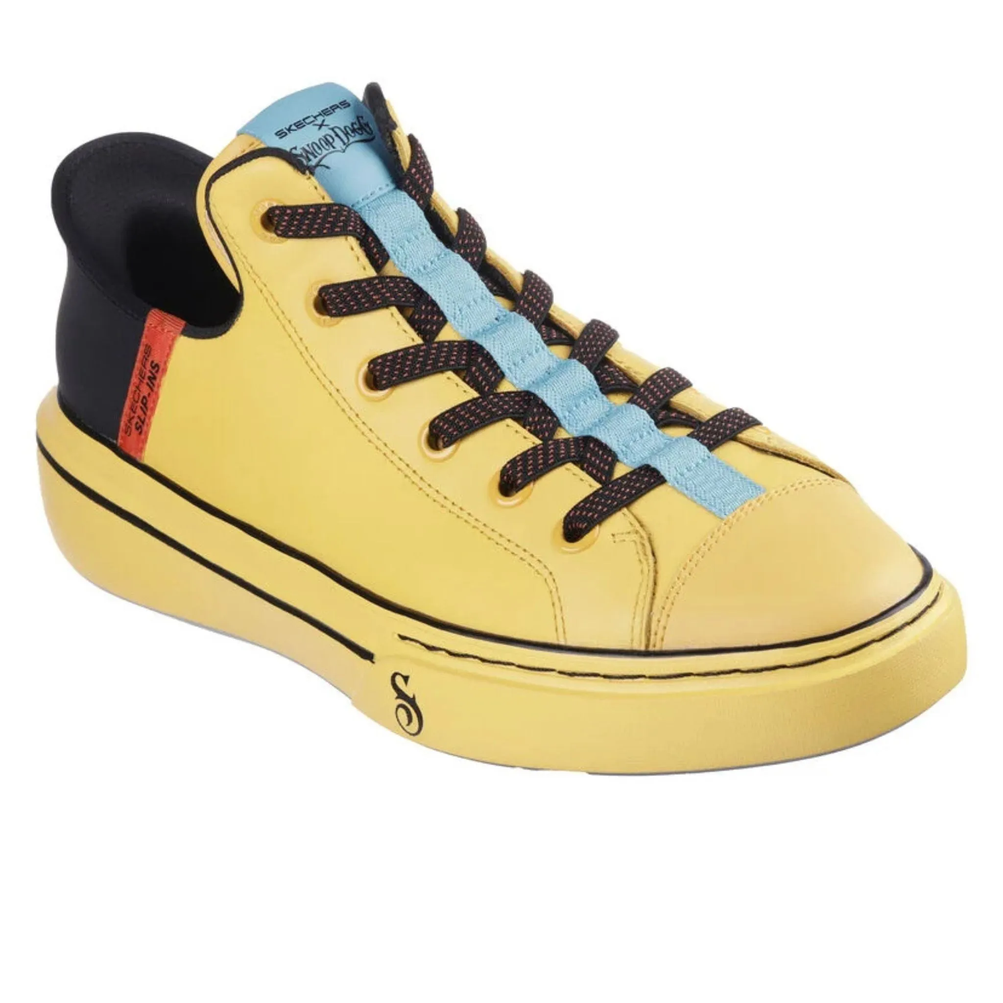 Skechers Men's 251035 Snoop One-OG Leather Yellow Black Slip Ins Casual Shoes