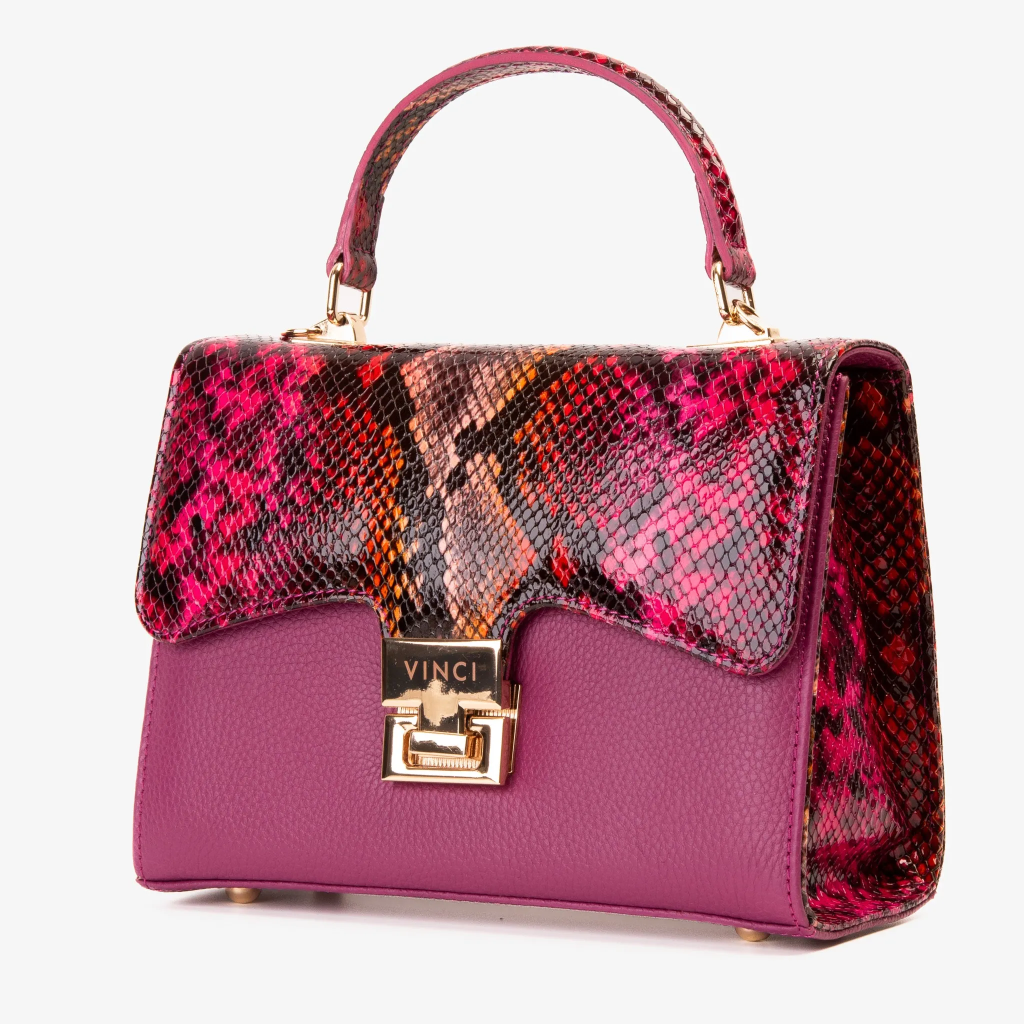 The Burano Fuchsia Leather Handbag