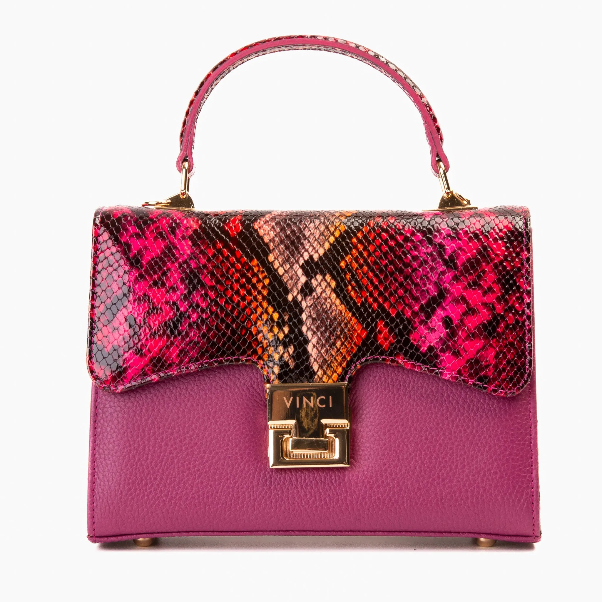 The Burano Fuchsia Leather Handbag