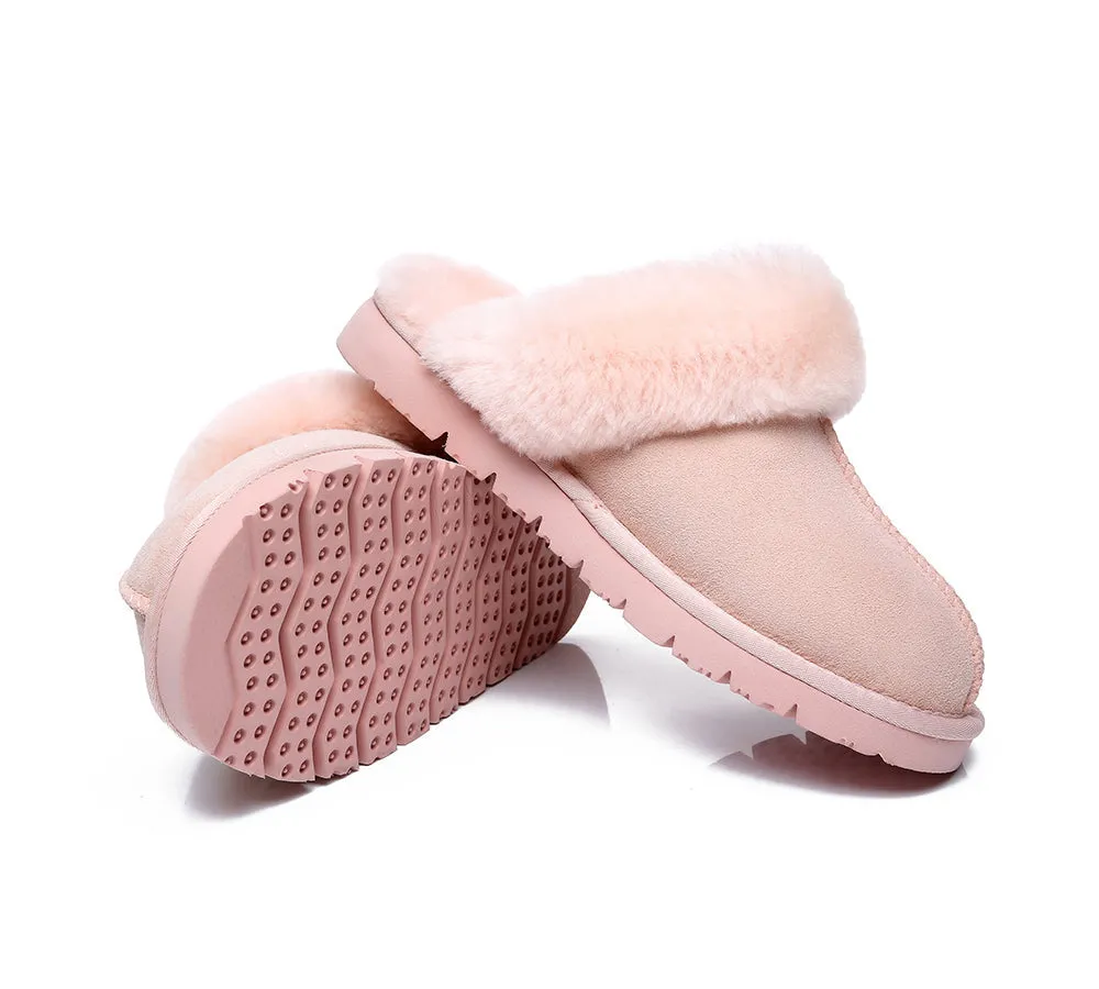 UGG Slippers Women Men Premium Sheepskin Wool House Slippers Muffin