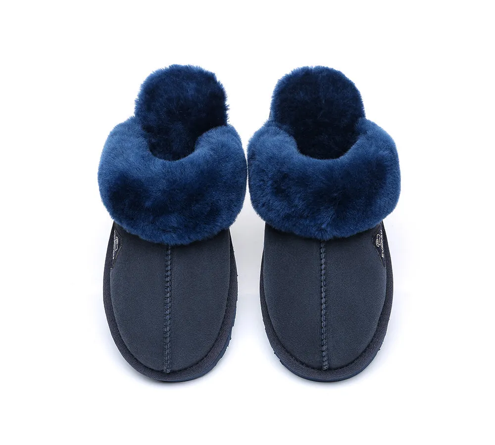 UGG Slippers Women Men Premium Sheepskin Wool House Slippers Muffin