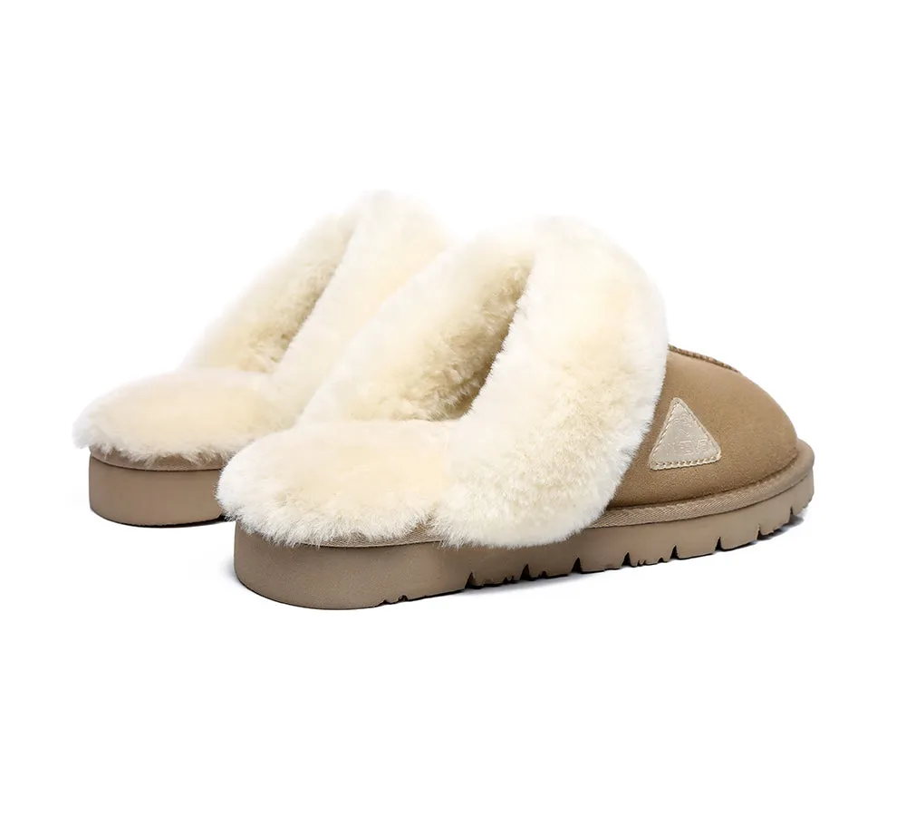 UGG Slippers Women Men Premium Sheepskin Wool House Slippers Muffin