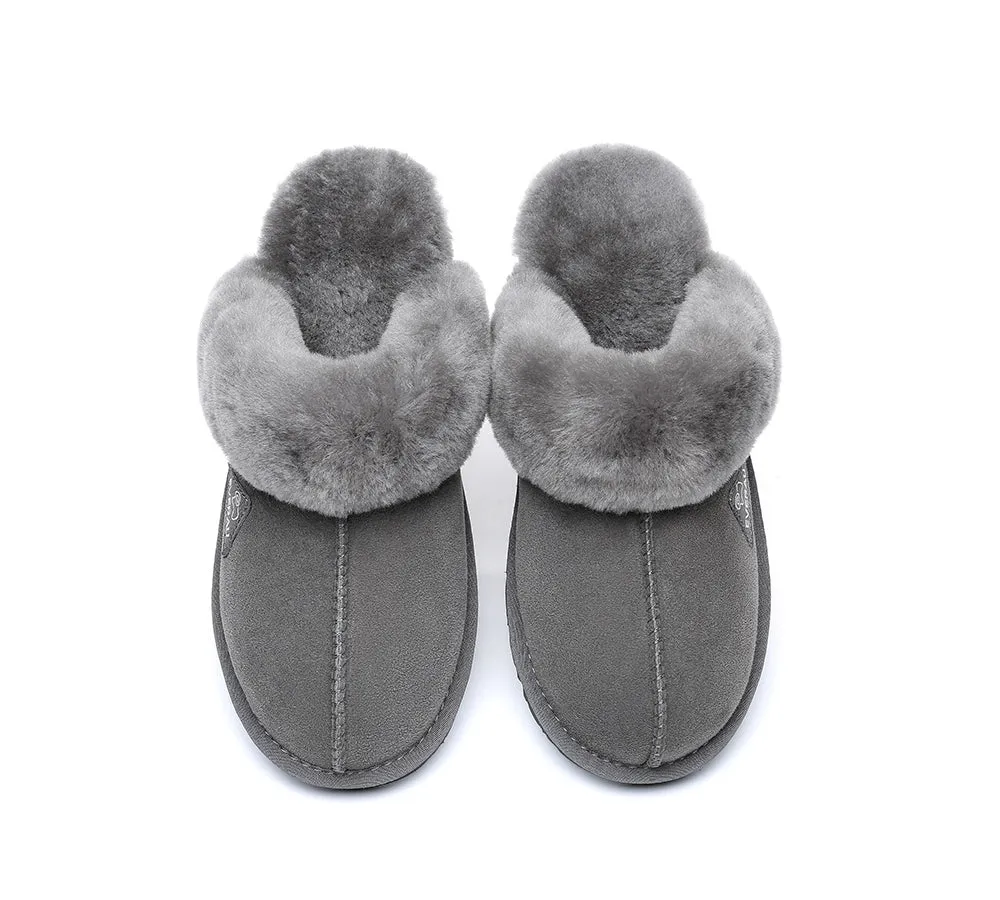 UGG Slippers Women Men Premium Sheepskin Wool House Slippers Muffin