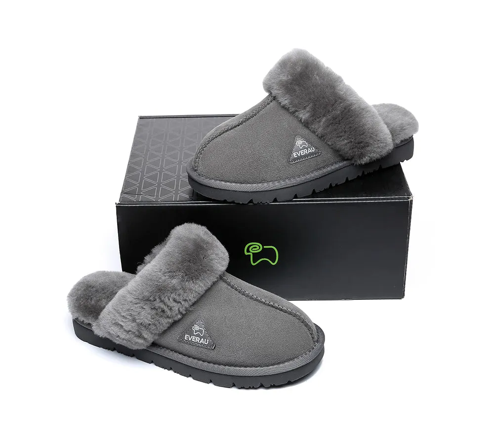 UGG Slippers Women Men Premium Sheepskin Wool House Slippers Muffin