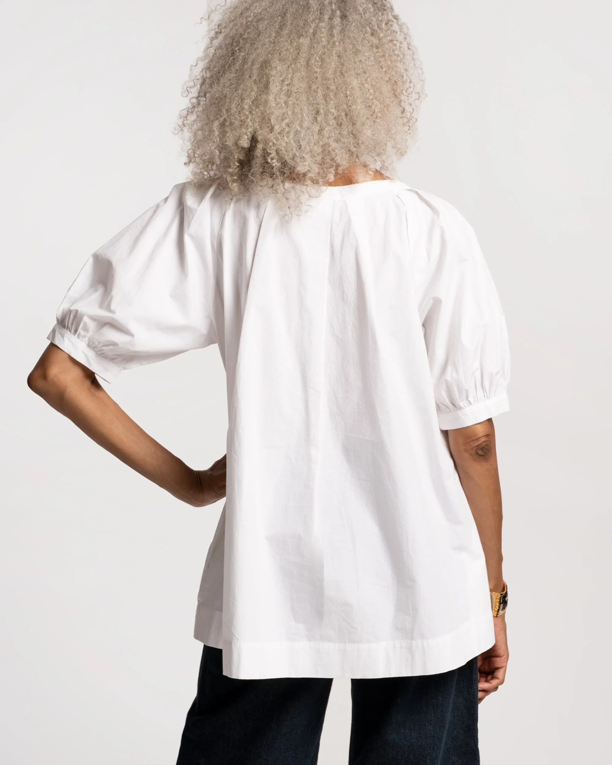 Zonda Top Cotton Poplin White